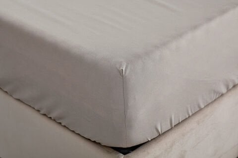 Colourful Fitted Çarşaf Çift Kişilik - Bej