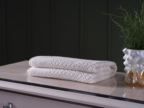 Luxury Banyo Havlusu Krem - 90 x 150 cm
