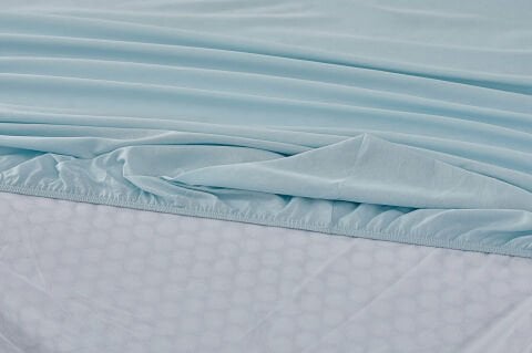Colourful Fitted Çarşaf Tek King Size - Mavi