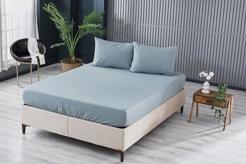 Colourful Fitted Çarşaf Çift King Size - Yeşil