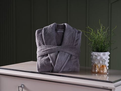 Sense Bornoz Set Standart - Krem - Gri