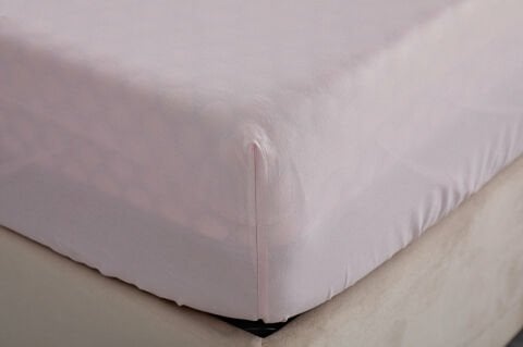 Colourful Fitted Çarşaf Çift King Size - Pudra