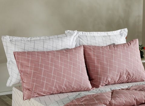 Easy Cotton Glimmer Comforter Set Tek Kişilik - Gül Kurusu