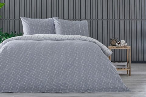 Easy Cotton Glimmer Nevresim Takımı Tek Kişilik - Gri