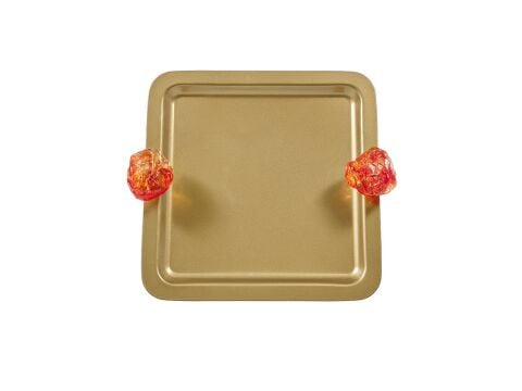 Marietta Gold Metal Dekoratif Tepsi