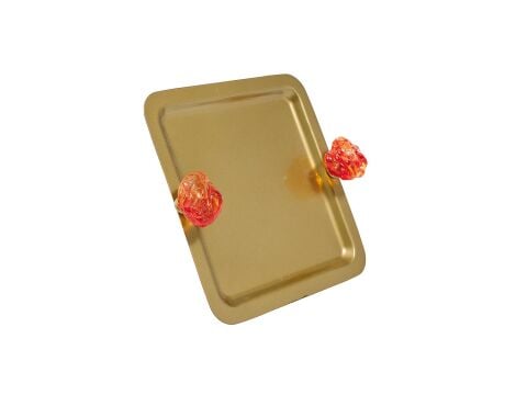 Marietta Gold Metal Dekoratif Tepsi