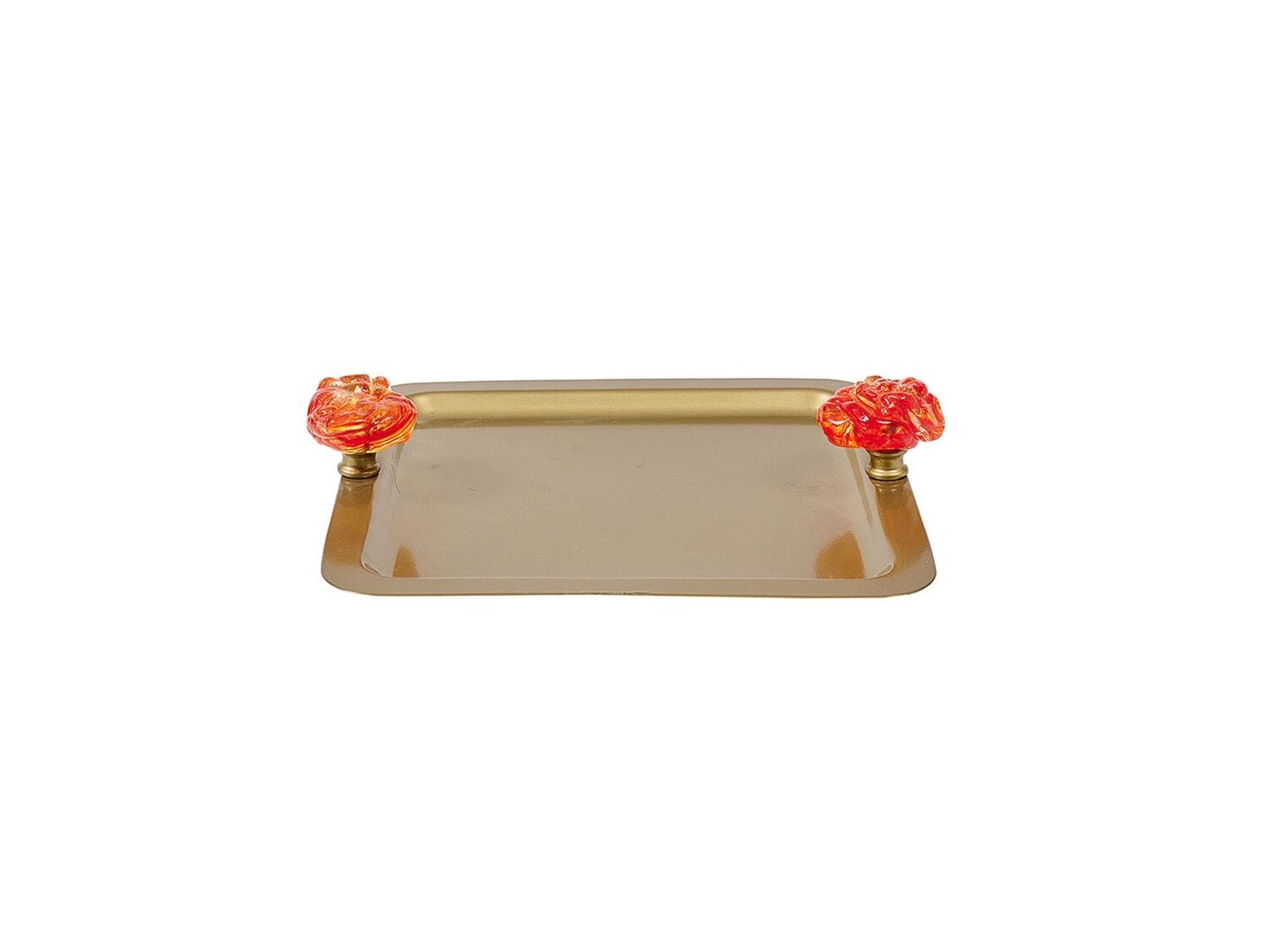 Marietta Gold Metal Dekoratif Tepsi Standart