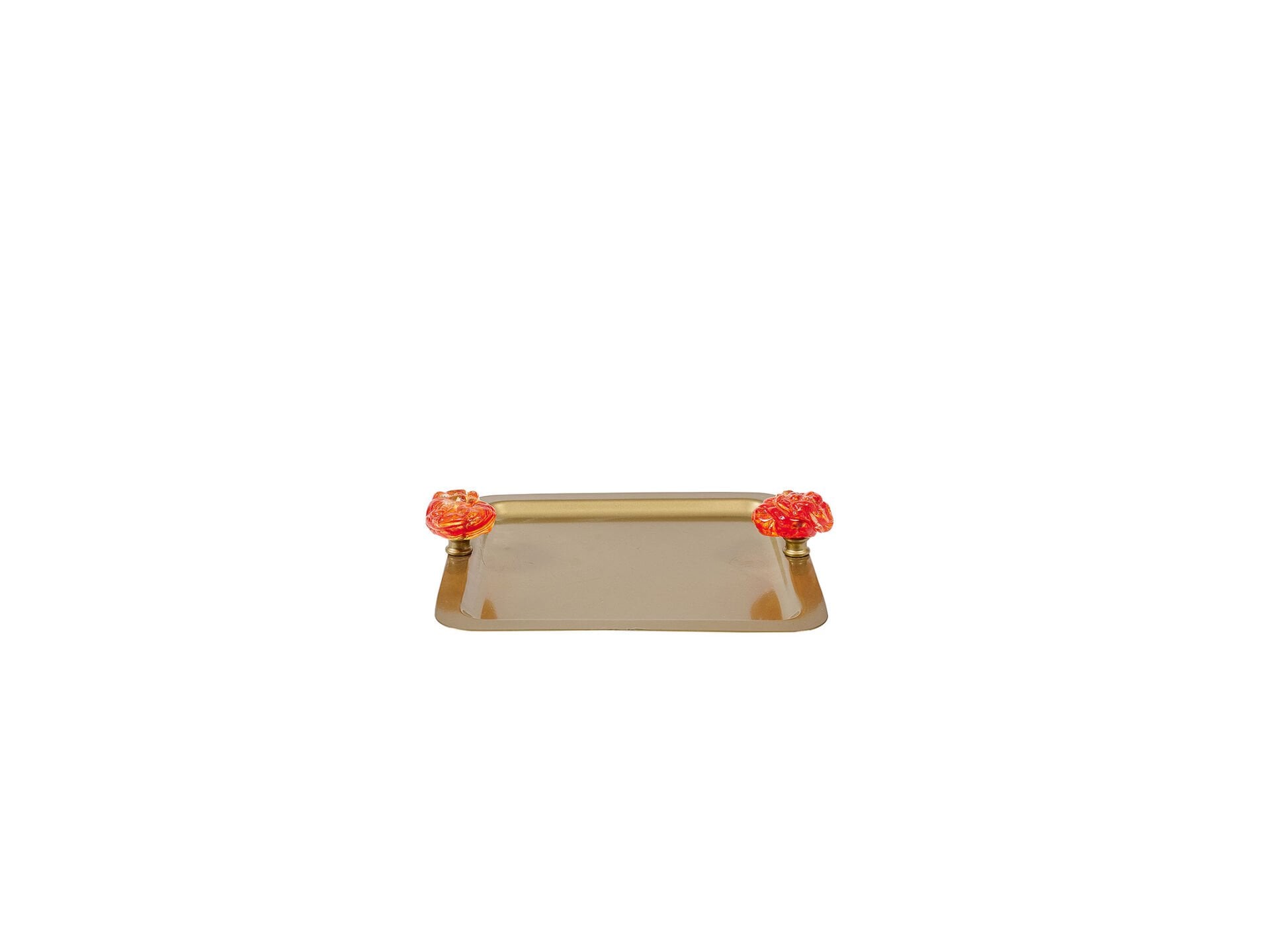 Marietta Gold Metal Dekoratif Tepsi Standart