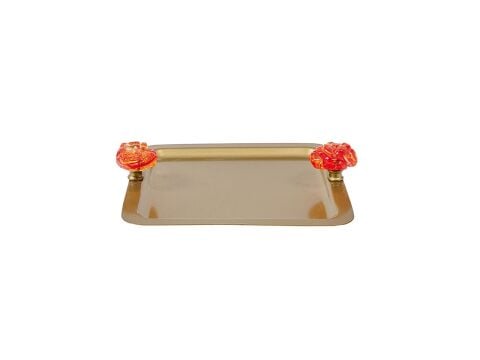 Marietta Gold Metal Dekoratif Tepsi Standart