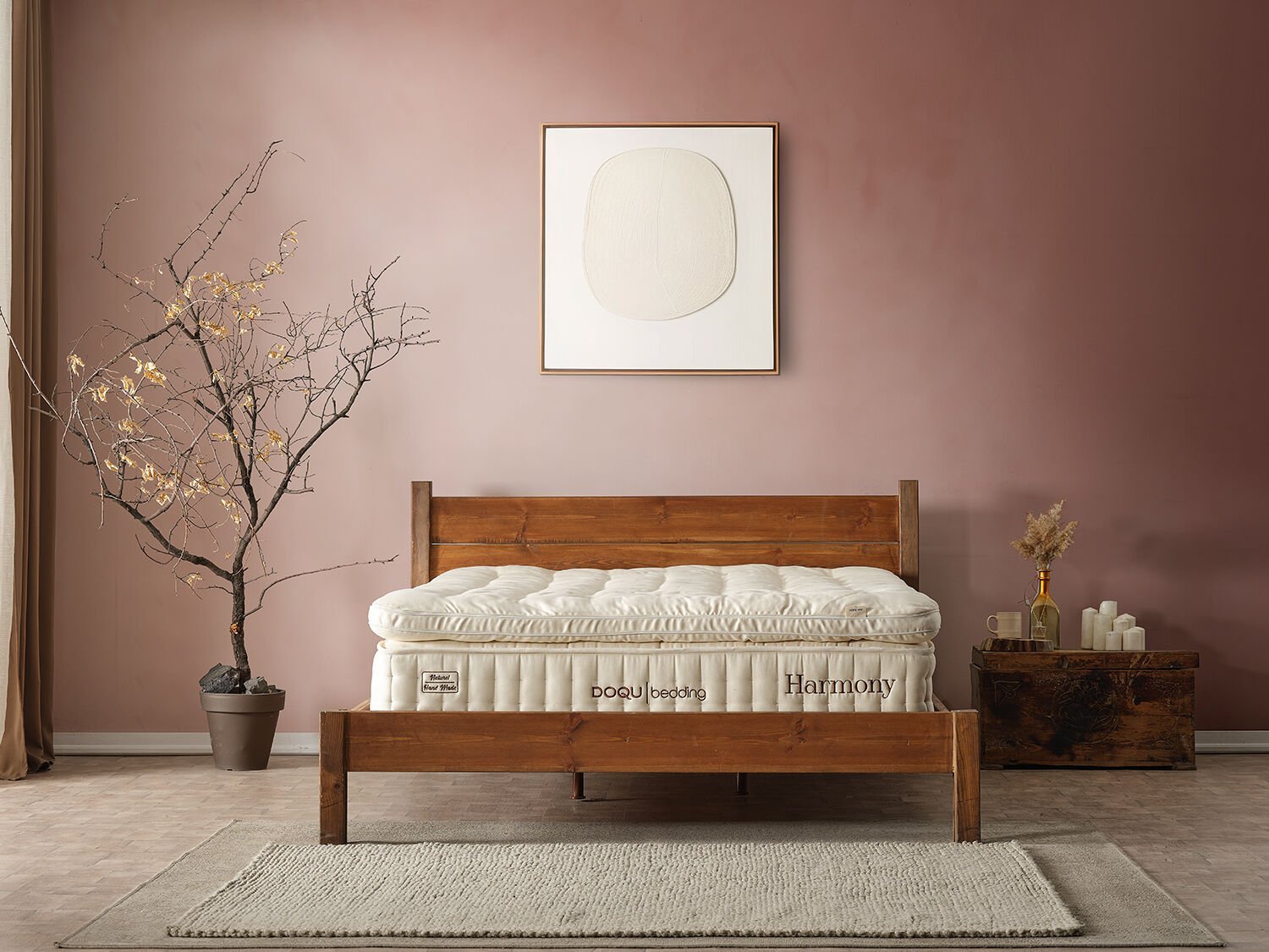 Naturel Hand Made Yün Yatak Pedi 90 x 200 cm