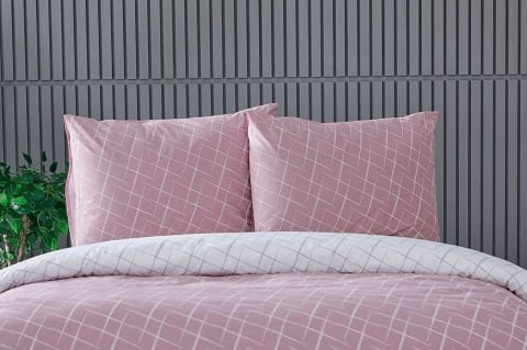 Easy Cotton Glimmer Nevresim Takımı Çift Kişilik - Gül Kurusu