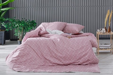 Easy Cotton Glimmer Nevresim Takımı Çift Kişilik - Gül Kurusu