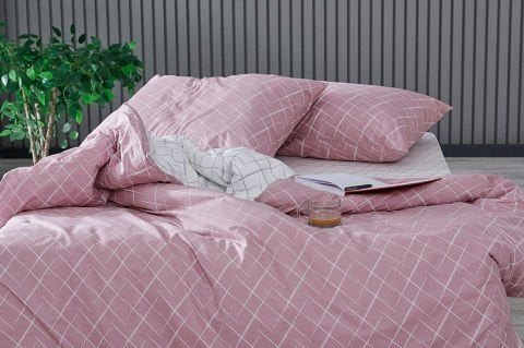 Easy Cotton Glimmer Nevresim Takımı Çift Kişilik - Gül Kurusu
