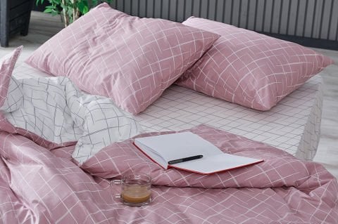 Easy Cotton Glimmer Nevresim Takımı Çift Kişilik - Gül Kurusu