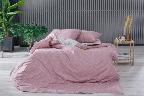 Easy Cotton Glimmer Nevresim Takımı Çift Kişilik - Gül Kurusu