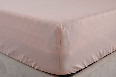 Colourful Fitted Çarşaf Çift King Size - Somon