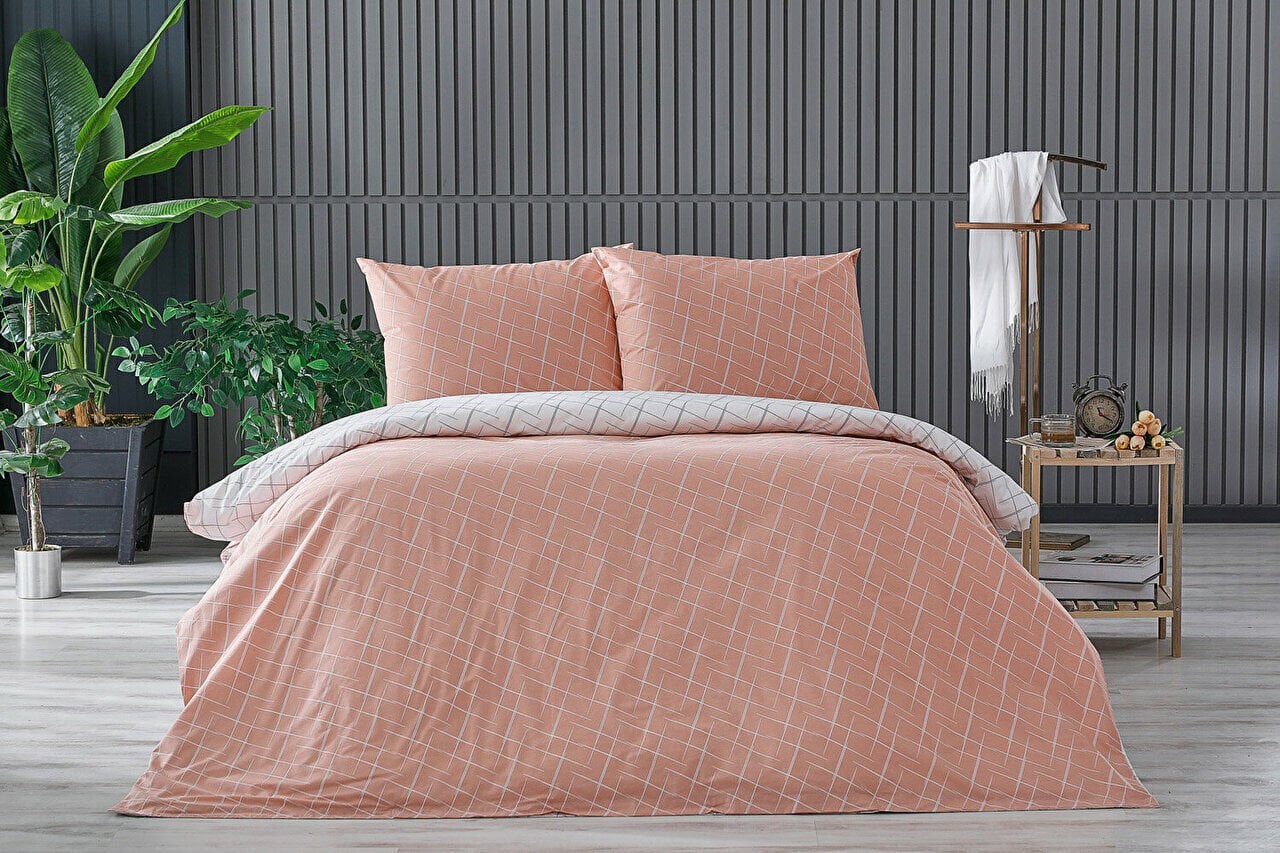Easy Cotton Glimmer Nevresim Takımı Çift Kişilik - Somon