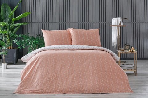 Easy Cotton Glimmer Nevresim Takımı Çift Kişilik - Somon