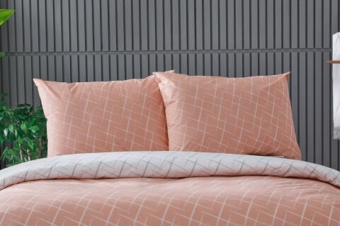 Easy Cotton Glimmer Nevresim Takımı Çift Kişilik - Somon