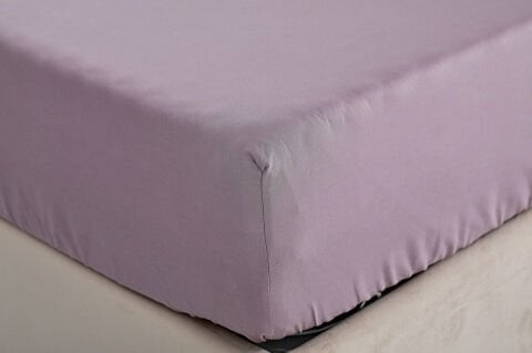 Colourful Fitted Çarşaf Çift King Size - Lila