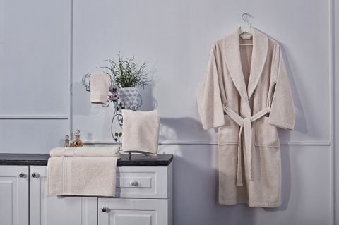 Sense Bornoz L/ XL - 120 cm - Krem