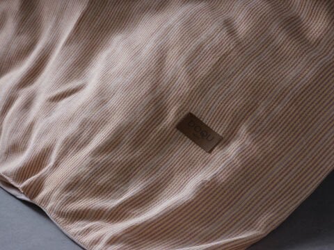 İpliği Boyalı Ahenk Nevresim Takımı Çift Kişilik - Bej