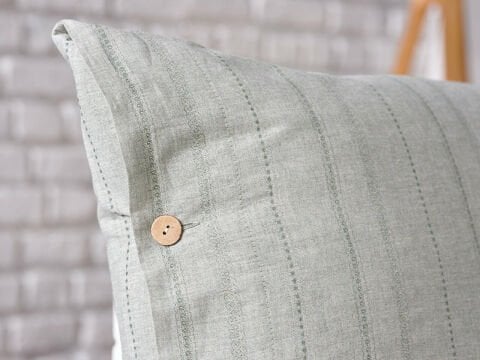 İpliği Boyalı Mabel Nevresim Takımı Çift Kişilik - Yeşil