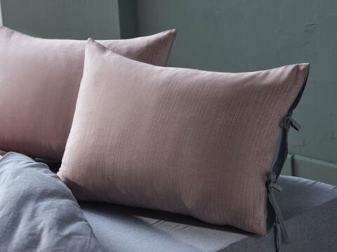 İpliği Boyalı Ahenk Nevresim Takımı Çift Kişilik - Mavi