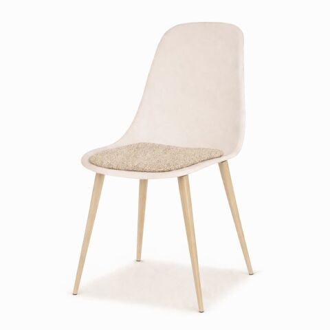 2'li Bohem Sandalye 47x86x43 cm - Krem