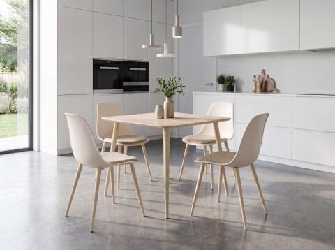 Bohem 4+1 Mutfak Masa Takımı 80x80 cm - Krem