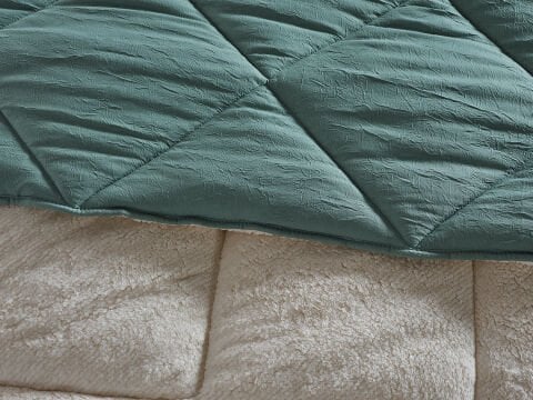 Double Comfort Uyku Paketi Çift Kişilik - Ekru - Yeşil