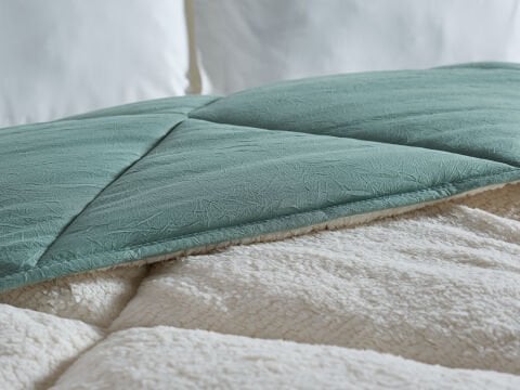 Double Comfort Uyku Paketi Çift Kişilik - Ekru - Yeşil