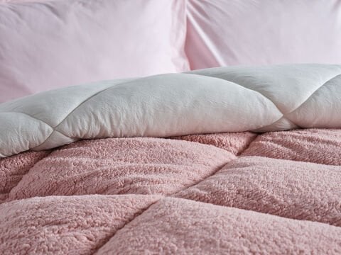 Double Comfort Uyku Paketi Çift Kişilik - Gül Kurusu - Ekru