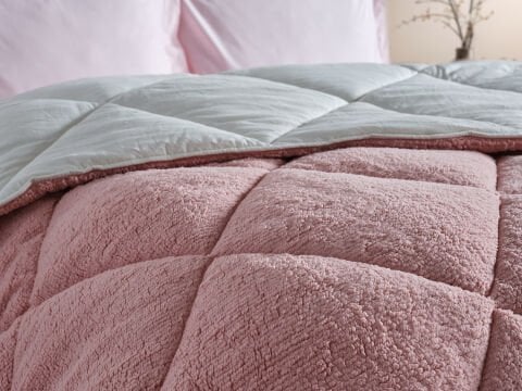 Double Comfort Uyku Paketi Çift Kişilik - Gül Kurusu - Ekru