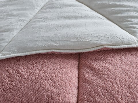 Double Comfort Uyku Paketi Çift Kişilik - Gül Kurusu - Ekru