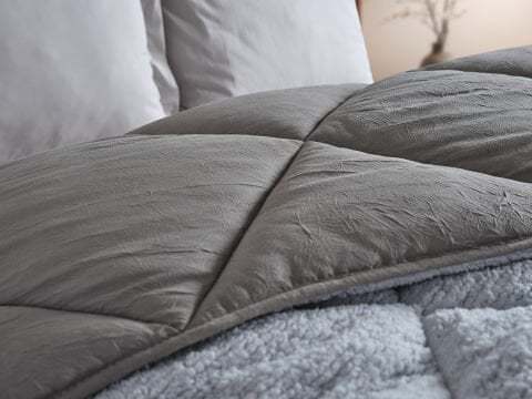 Double Comfort Uyku Paketi Tek Kişilik - Gri-Antrasit