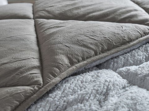 Double Comfort Uyku Paketi Çift Kişilik - Gri-Antrasit