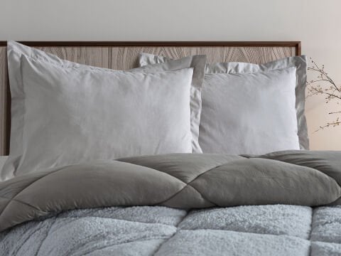 Double Comfort Uyku Paketi Çift Kişilik - Gri-Antrasit