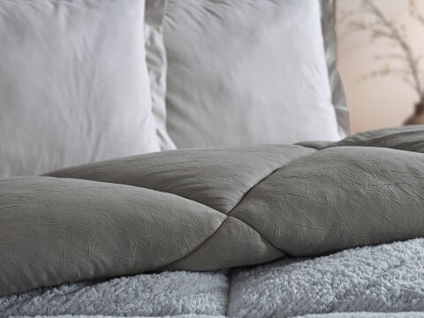 Double Comfort Uyku Paketi Çift Kişilik - Gri-Antrasit