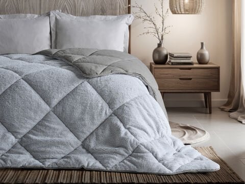 Double Comfort Uyku Paketi Çift Kişilik - Gri-Antrasit