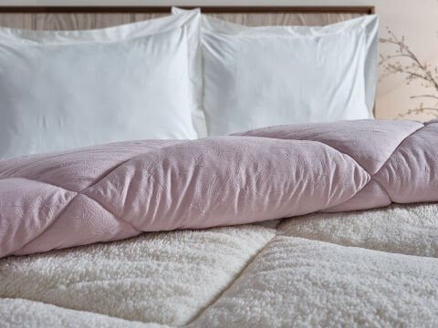 Double Comfort Uyku Paketi Tek Kişilik - Ekru - Pudra