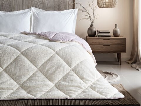 Double Comfort Uyku Paketi Tek Kişilik - Ekru - Pudra