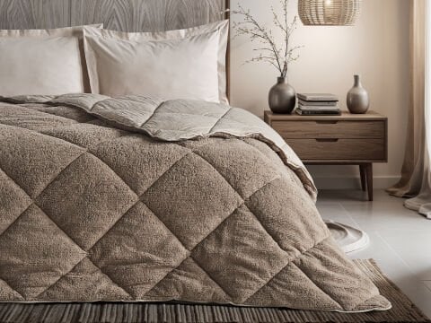 Double Comfort Uyku Paketi Tek Kişilik - Vizon - Bej