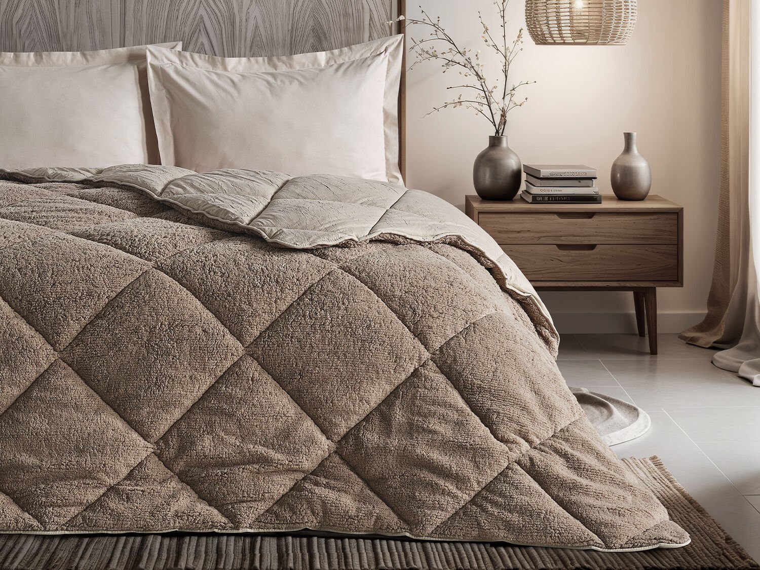 Double Comfort Uyku Paketi Çift Kişilik - Vizon - Bej