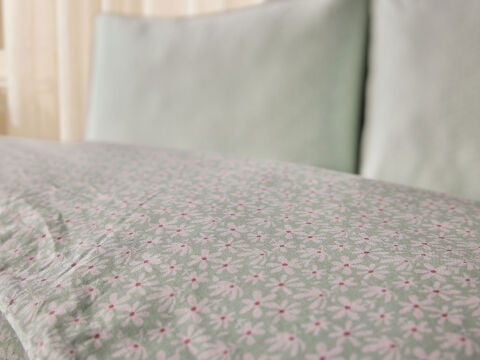 Floren Nevresim Takımı / Yatak Örtüsü Seti Çift Kişilik - Yesil