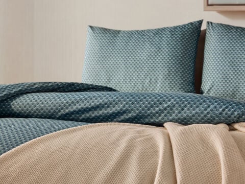 Casual Nevresim Takımı / Yatak Örtüsü Seti Çift Kişilik - Yesil