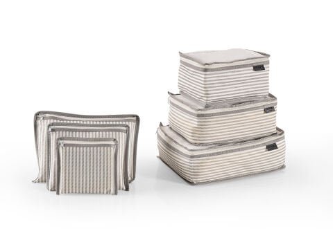 6'lı Fileli Valiz Düzenleyici Set Standart