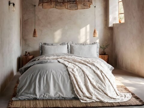 Bohem Serisi Bonivia Nevresim Takımı Tek Kişilik - Adaçayı