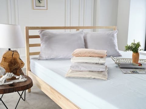 New Cotton Çarşaf Çift King Size - Gri