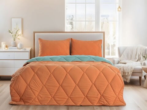 Colour Up Uyku Seti Çift Kişilik - Turuncu